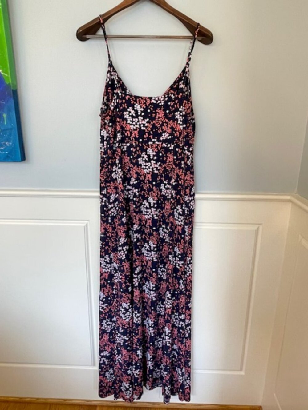 Michael Kors Bloom Ditsy Floral Stretch Knit Maxi Sun Dress Casual Or Formal XL - Picture 6 of 8